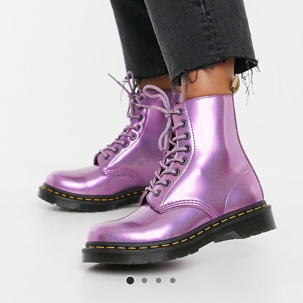 Dr Martens Vegan 1460 classic ankle boots in pink prism